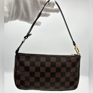 Louis Vuitton LV Accessories Pouch Bag Pochette Accessoires Damier Ebene reg sz